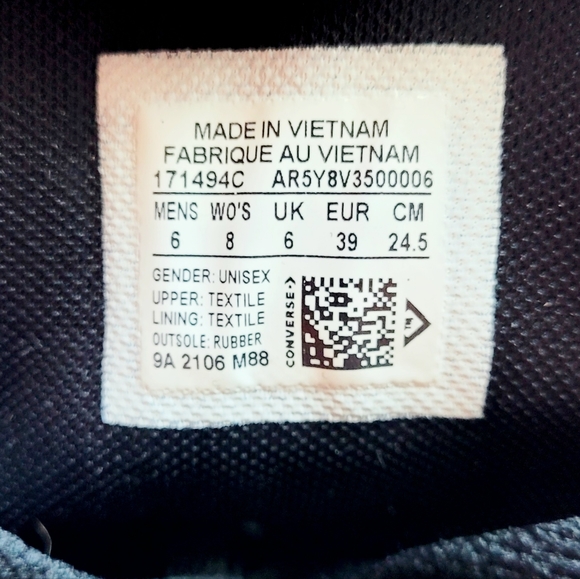 Converse CTAS Hi 'Mi Gente' White Multicolor Black Women's 8 - Picture 6 of 6